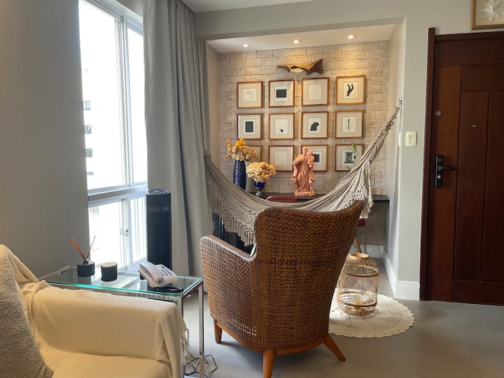 Apto aconchegante com Rede e Decoração charmosa!